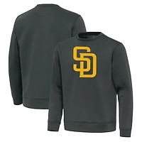 Men's Antigua Pewter San Diego Padres Relevant Lightweight Pullover Sweatshirt