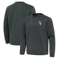 Men's Antigua Pewter Chicago White Sox Relevant Lightweight Pullover Sweatshirt