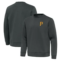 Men's Antigua Pewter Pittsburgh Pirates Relevant Lightweight Pullover Sweatshirt
