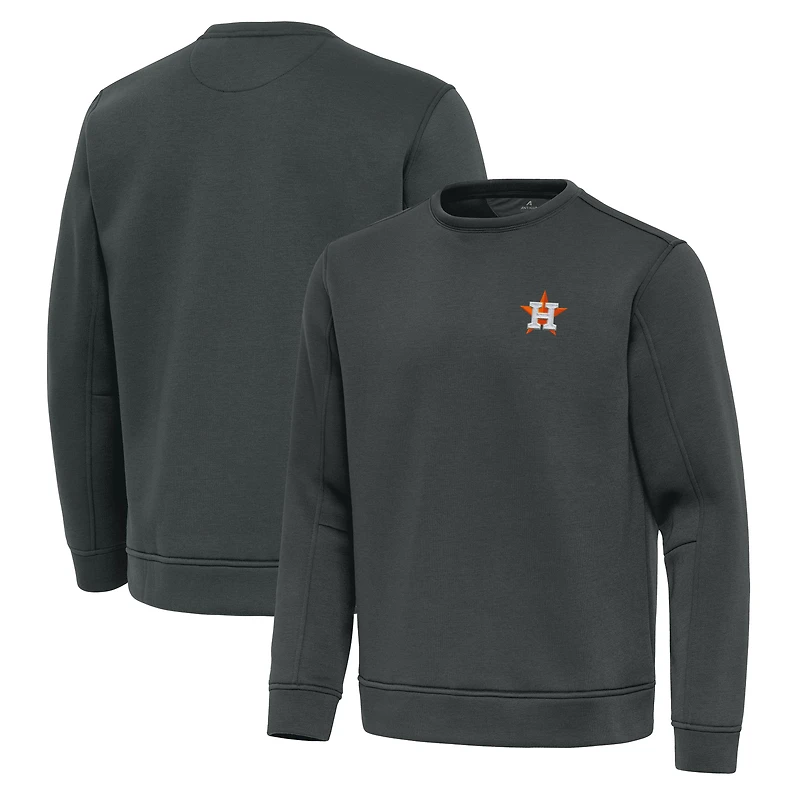 Men's Antigua Pewter Houston Astros Relevant Lightweight Pullover Sweatshirt