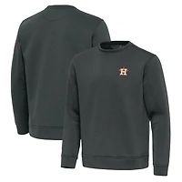Men's Antigua Pewter Houston Astros Relevant Lightweight Pullover Sweatshirt