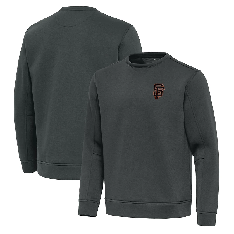 Men's Antigua Pewter San Francisco Giants Relevant Lightweight Pullover Sweatshirt