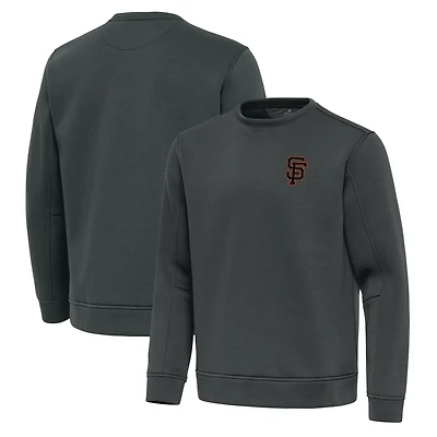 Men's Antigua Pewter San Francisco Giants Relevant Lightweight Pullover Sweatshirt