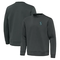 Men's Antigua Pewter Seattle Mariners Relevant Lightweight Pullover Sweatshirt
