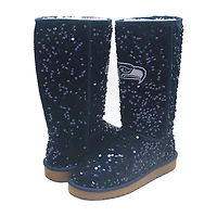 Women's Cuce  College Navy Seattle Seahawks Tall Sequin Boots