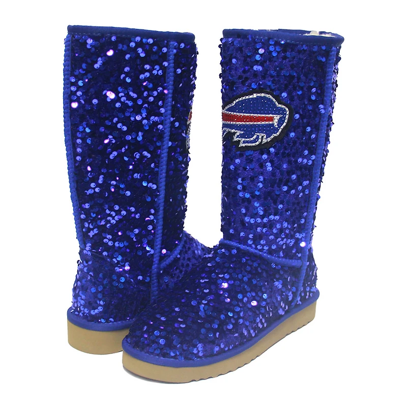 Women's Cuce Royal Buffalo Bills Tall Sequin Boots