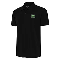Antigua Black Marshall Thundering Herd Big & Tall Tribute Polo