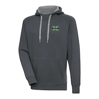 Men's Antigua Charcoal Marshall Thundering Herd Victory Pullover Hoodie
