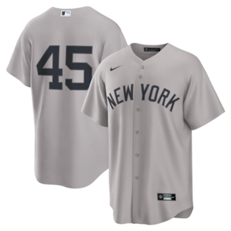 Men's Nike Gerrit Cole Gray New York Yankees Road Replica Jersey