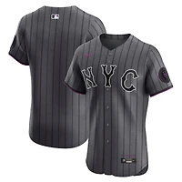 Men's Nike Gray New York Mets City Connect  Elite Jersey