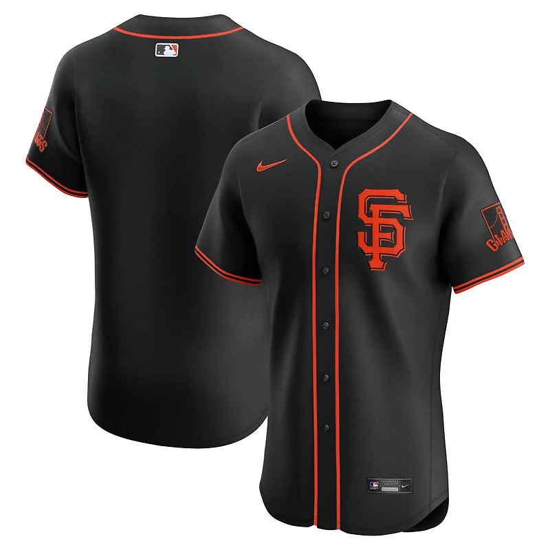 Men's Nike Black San Francisco Giants Alternate 2 Elite Jersey