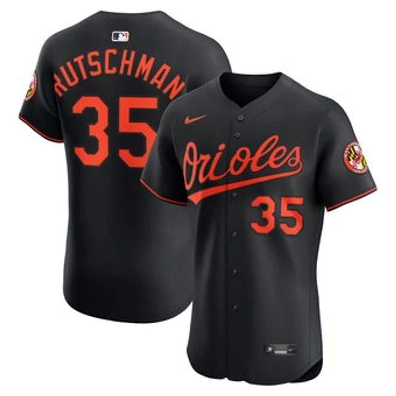Men's Nike Adley Rutschman Black Baltimore Orioles Alternate Elite Jersey