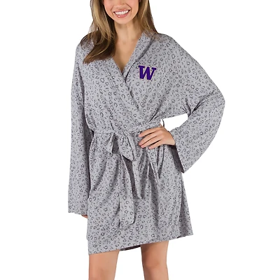 Women's Concepts Sport  Gray Washington Huskies Frill Hacci Knit Robe