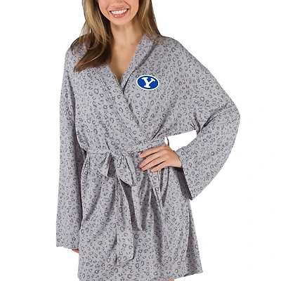 Women's Concepts Sport  Gray BYU Cougars Frill Hacci Knit Robe