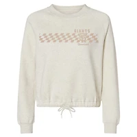 Women's Soft as a Grape Natural San Francisco Giants Tonal Checkered Sweatshirt