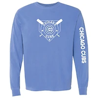 Women's Soft as a Grape Royal Chicago Cubs Pigment Dye Long Sleeve T-Shirt