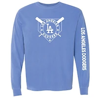 Women's Soft as a Grape Royal Los Angeles Dodgers Pigment Dye Long Sleeve T-Shirt