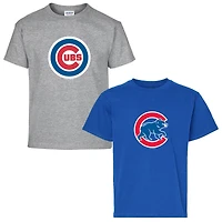 Youth Soft as a Grape  Royal/Gray Chicago Cubs Two-Pack T-Shirt Set