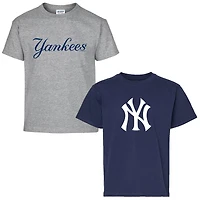 Youth Soft as a Grape  Navy/Gray New York Yankees Two-Pack T-Shirt Set