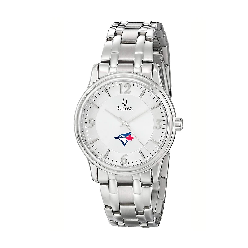 Men's Bulova Silver Toronto Blue Jays Stainless Steel Watch