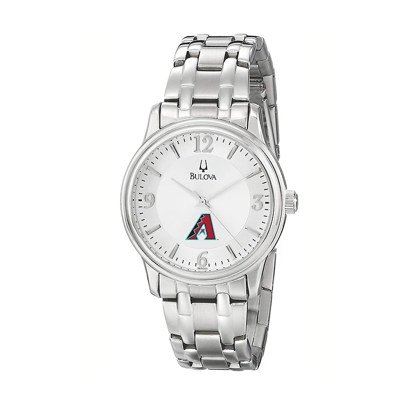 Men's Bulova Silver Arizona Diamondbacks Stainless Steel Watch