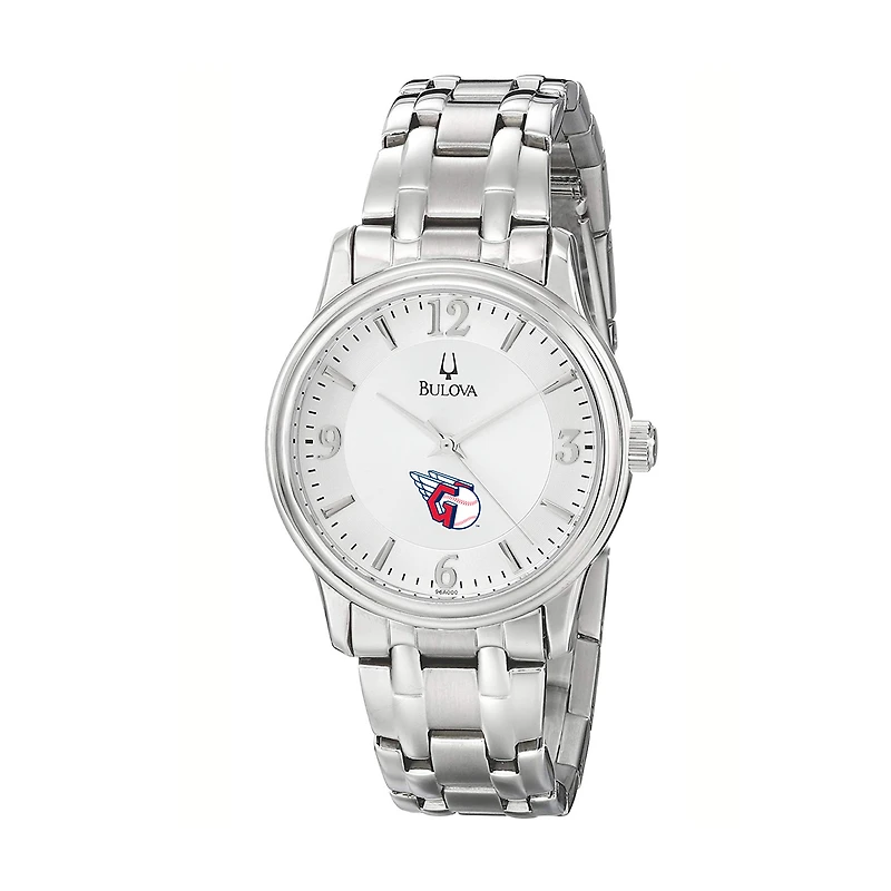 Men's Bulova Silver Cleveland Guardians Stainless Steel Watch