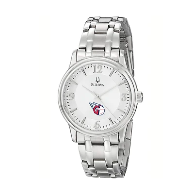 Men's Bulova Silver Cleveland Guardians Stainless Steel Watch