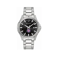 Men's Bulova Washington Nationals Stainless Steel Classic Sport Watch