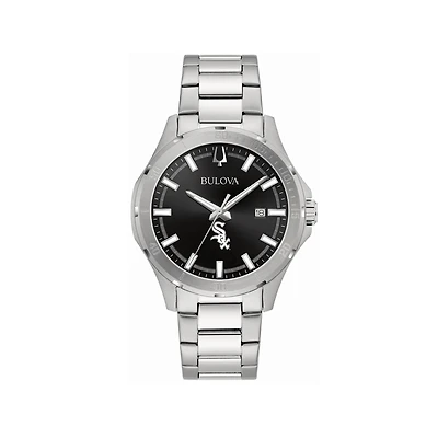 Men's Bulova Chicago White Sox Stainless Steel Classic Sport Watch