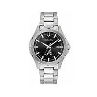 Men's Bulova Atlanta Braves Stainless Steel Classic Sport Watch