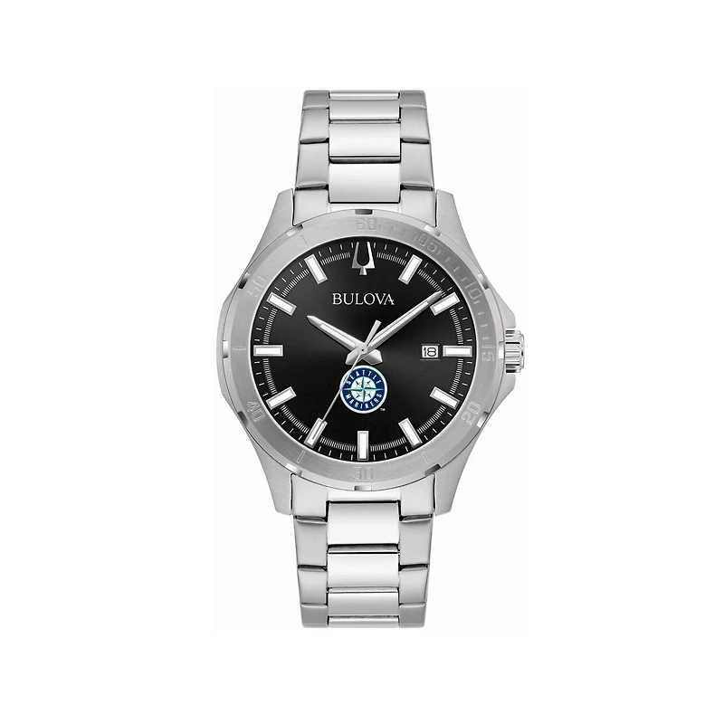 Men's Bulova Seattle Mariners Stainless Steel Classic Sport Watch