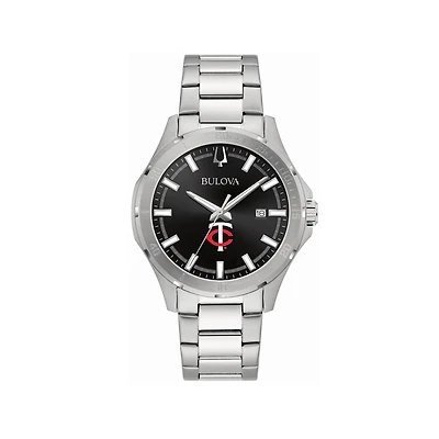 Men's Bulova Minnesota Twins Stainless Steel Classic Sport Watch