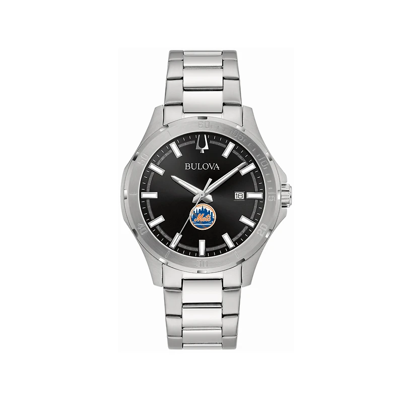 Men's Bulova New York Mets Stainless Steel Classic Sport Watch