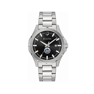 Men's Bulova New York Mets Stainless Steel Classic Sport Watch