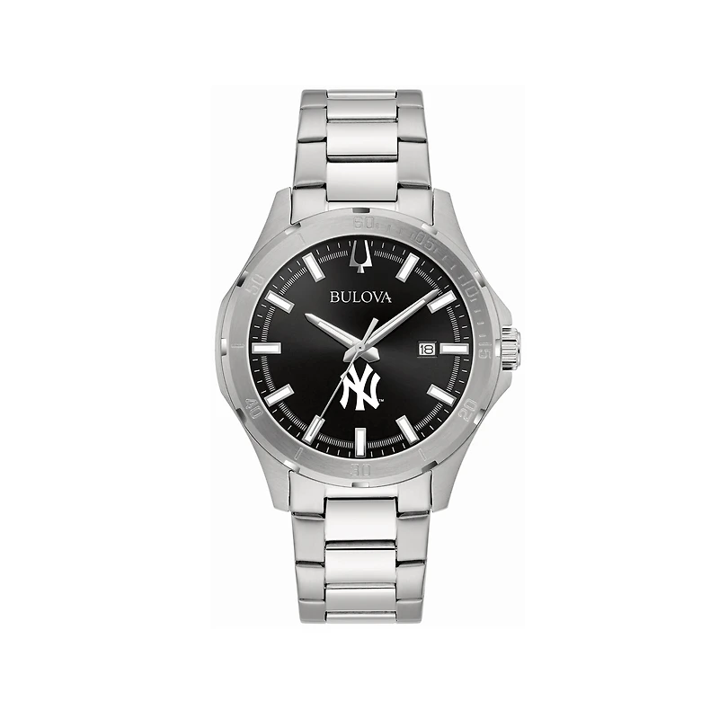 Men's Bulova New York Yankees Stainless Steel Classic Sport Watch