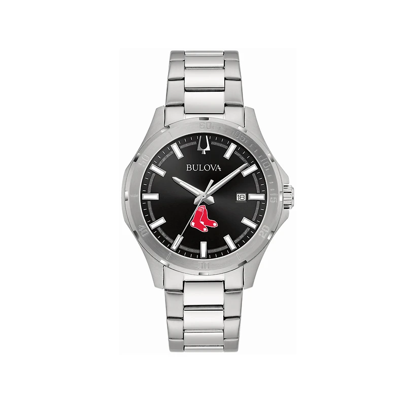 Men's Bulova Boston Red Sox Stainless Steel Classic Sport Watch