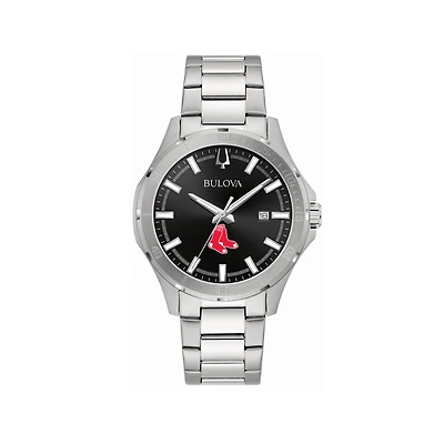Men's Bulova Boston Red Sox Stainless Steel Classic Sport Watch