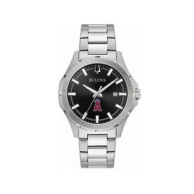 Men's Bulova Los Angeles Angels Stainless Steel Classic Sport Watch