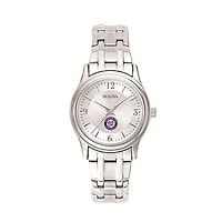Women's Bulova Silver Washington Nationals Stainless Steel Watch