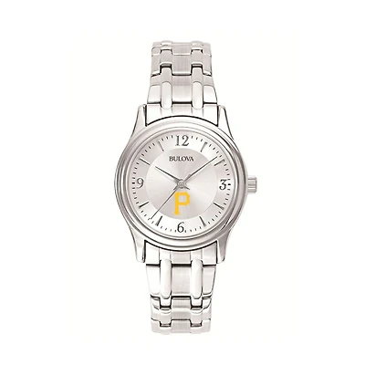 Women's Bulova Silver Pittsburgh Pirates Stainless Steel Watch