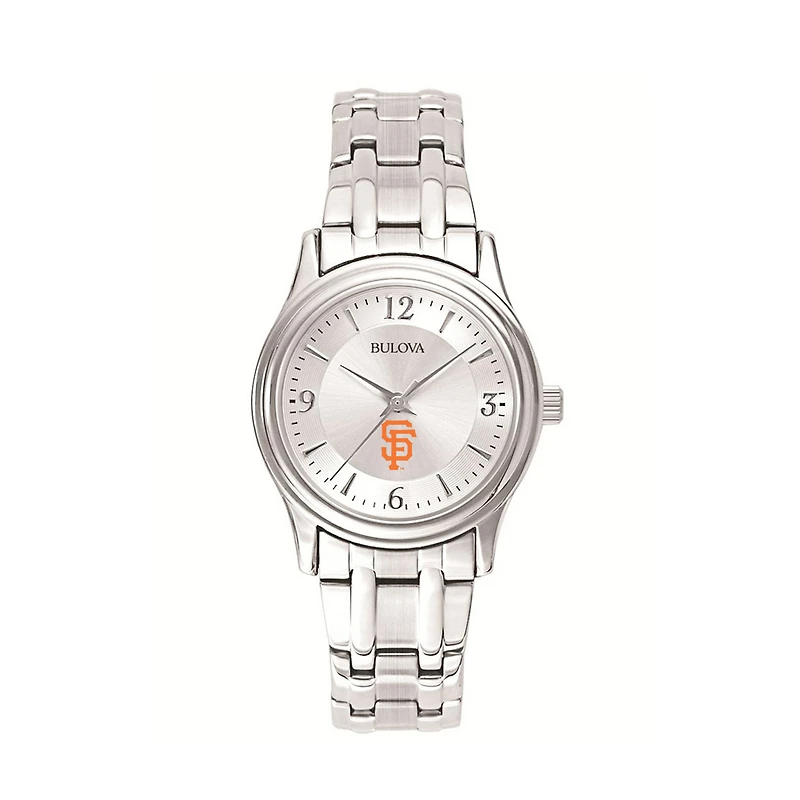 Women's Bulova Silver San Francisco Giants Stainless Steel Watch