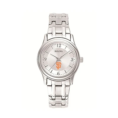 Women's Bulova Silver San Francisco Giants Stainless Steel Watch