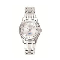 Women's Bulova Silver Los Angeles Dodgers Stainless Steel Watch