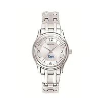 Women's Bulova Silver Tampa Bay Rays Stainless Steel Watch