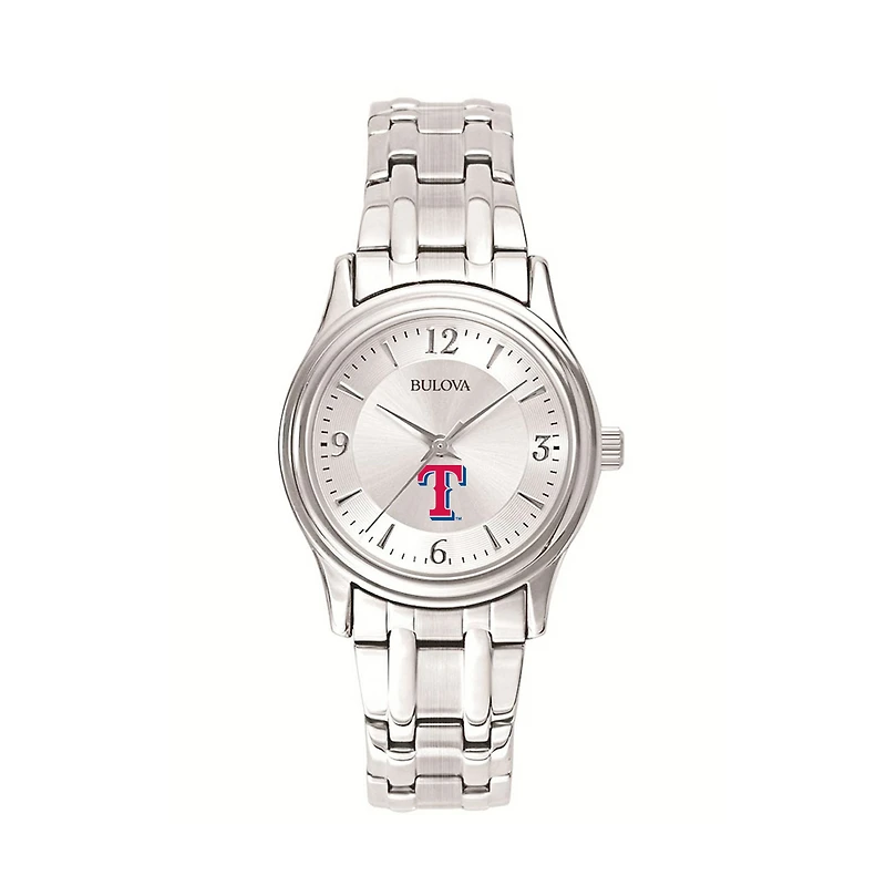 Women's Bulova Silver Texas Rangers Stainless Steel Watch