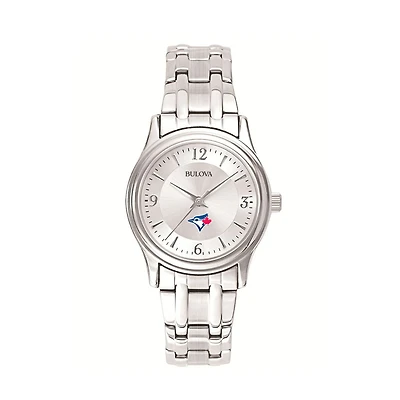 Women's Bulova Silver Toronto Blue Jays Stainless Steel Watch