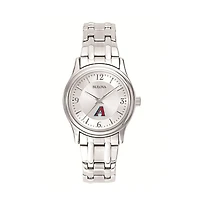 Women's Bulova Silver Arizona Diamondbacks Stainless Steel Watch