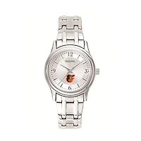 Women's Bulova Silver Baltimore Orioles Stainless Steel Watch