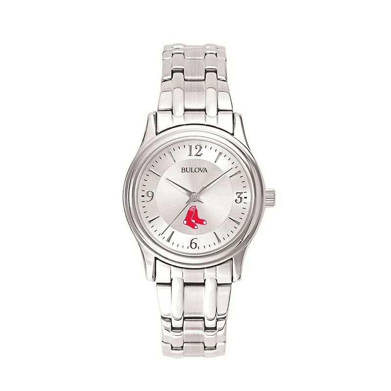 Women's Bulova Silver Boston Red Sox Stainless Steel Watch