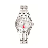 Women's Bulova Silver Boston Red Sox Stainless Steel Watch